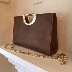 Fashion Brown Faux Leather Clutch